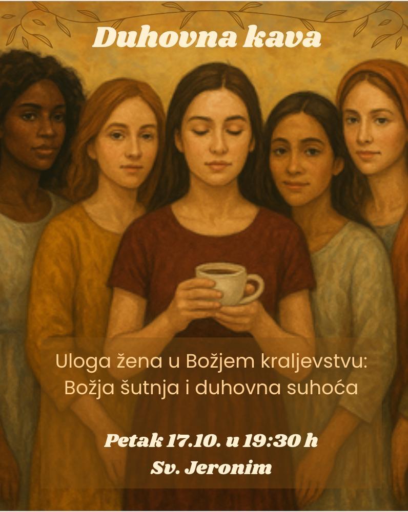 Biblijsko meditativni susret pod nazivom „Duhovna kava“, 17. 10. u 20h