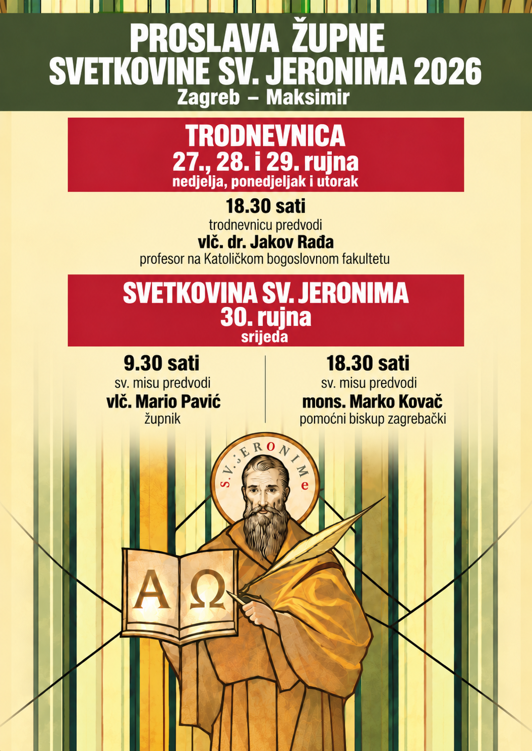 Proslava župne svetkovine sv. Jeronima 2026