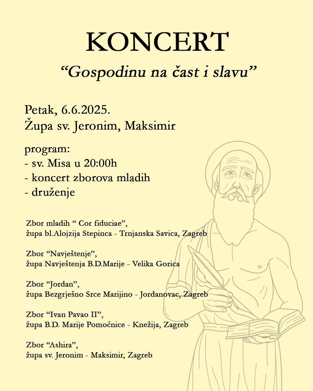 Koncert - "Gospodinu na čast i slavu"