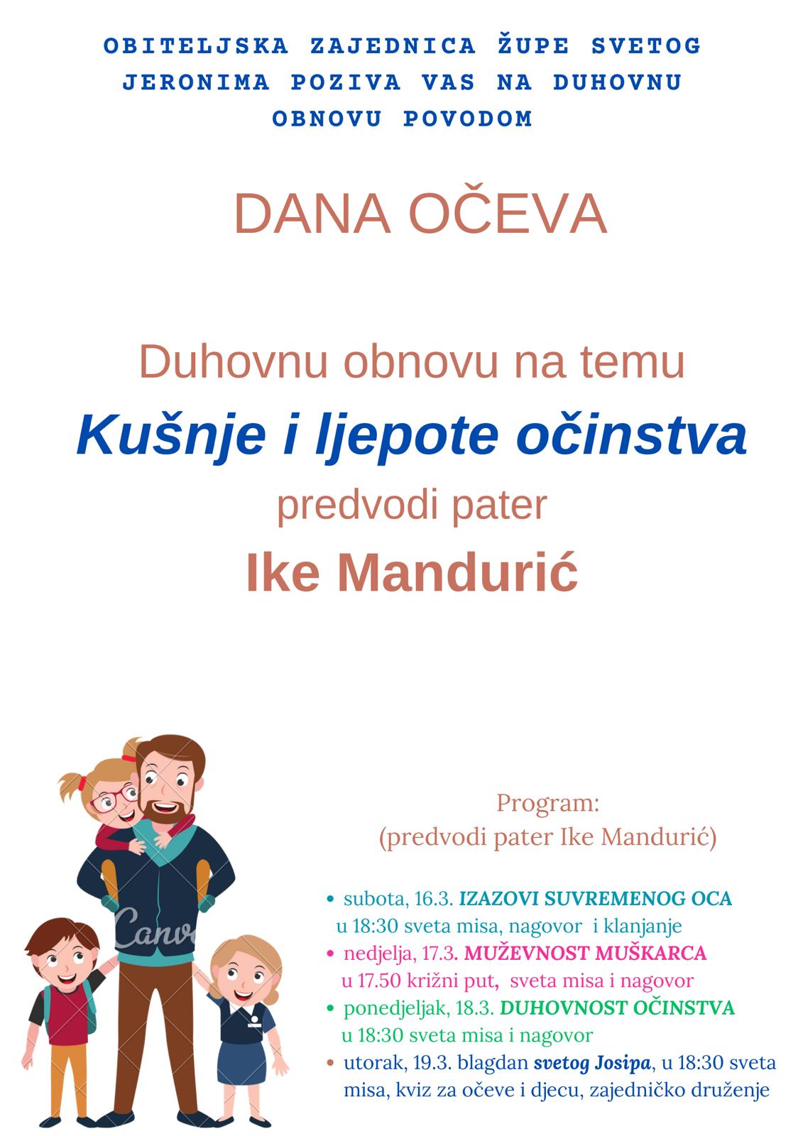 Duhovna obnova - Kušnje i ljepote očinstva