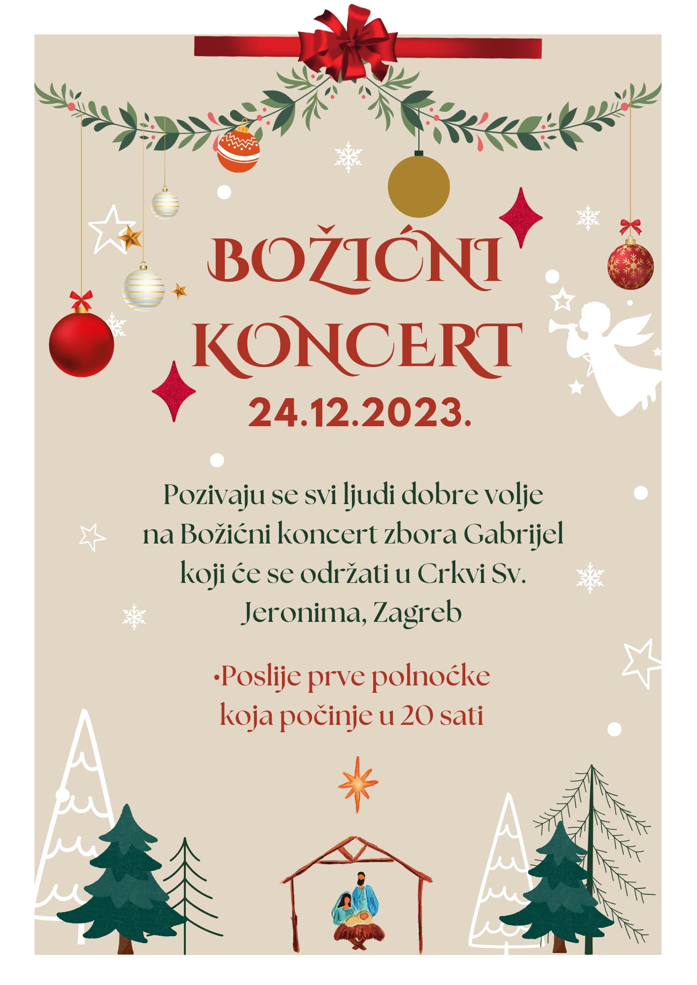 Božićni koncert, 24. 12. 2023